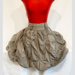 Multi Texture Ruched Skirt